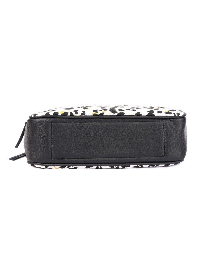 VASA Leopard Print Crossbody Bag, Black and White - Image 4